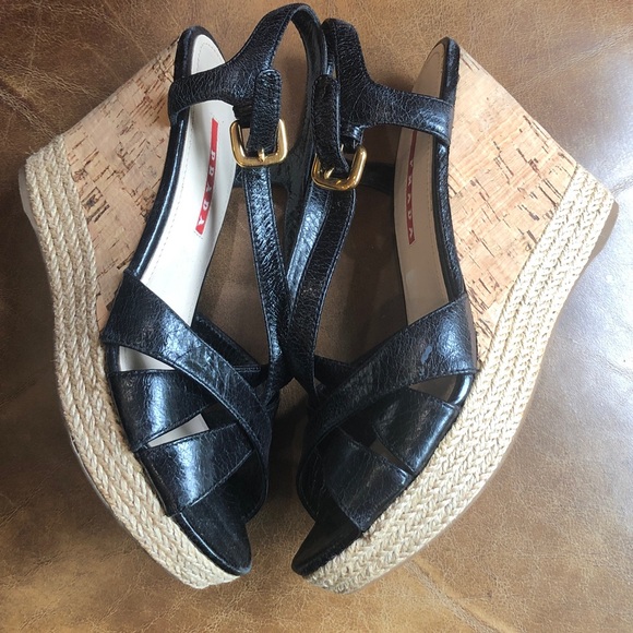 Prada Black Strappy Heels - Picture 2 of 3